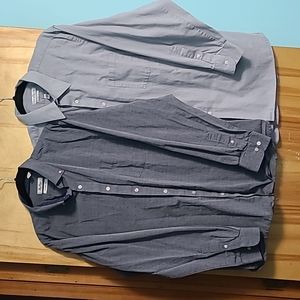 2 Men's Van Heusen dress shirts-17-32/33